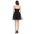 Best Selling Grace Karin Sleeveless Short Black Tulle Peacock Cocktail Dresses CL4975